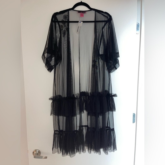 BETSEY JOHNSON Embroidered Mesh Duster - Picture 6 of 6